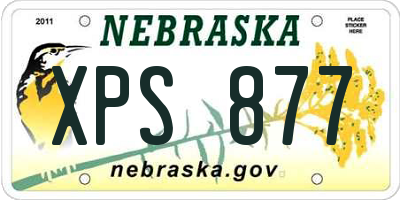 NE license plate XPS877