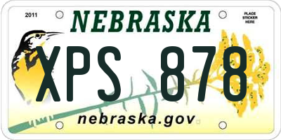NE license plate XPS878