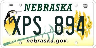 NE license plate XPS894