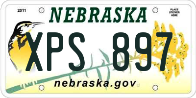 NE license plate XPS897