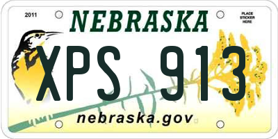 NE license plate XPS913