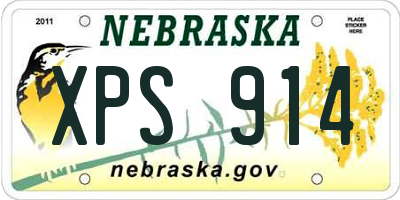 NE license plate XPS914