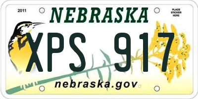 NE license plate XPS917