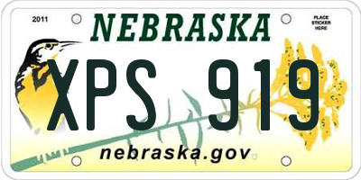 NE license plate XPS919