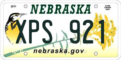 NE license plate XPS921