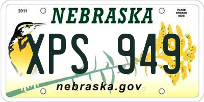 NE license plate XPS949