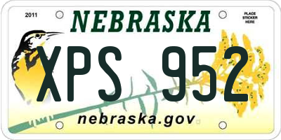NE license plate XPS952