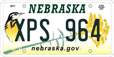 NE license plate XPS964
