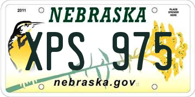 NE license plate XPS975