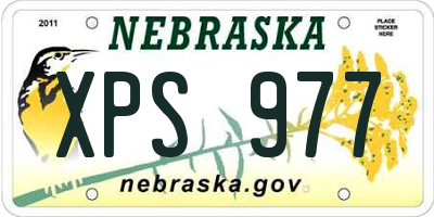 NE license plate XPS977