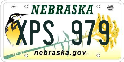NE license plate XPS979