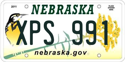 NE license plate XPS991