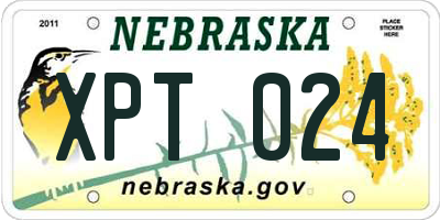 NE license plate XPT024