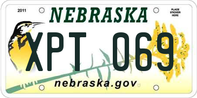 NE license plate XPT069