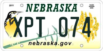 NE license plate XPT074