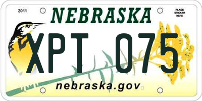 NE license plate XPT075