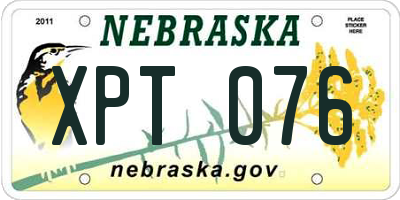 NE license plate XPT076