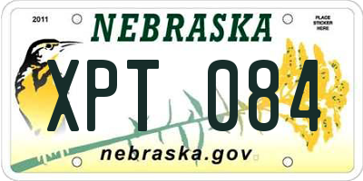 NE license plate XPT084
