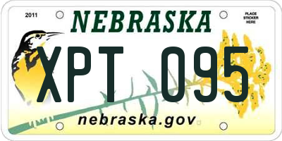NE license plate XPT095