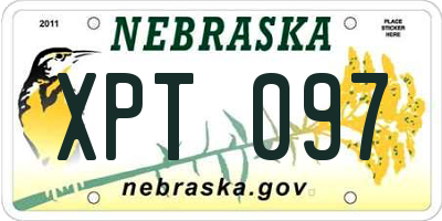 NE license plate XPT097
