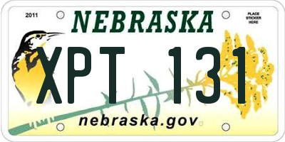 NE license plate XPT131