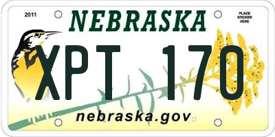 NE license plate XPT170