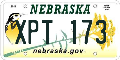 NE license plate XPT173