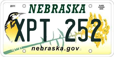 NE license plate XPT252