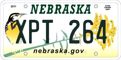 NE license plate XPT264