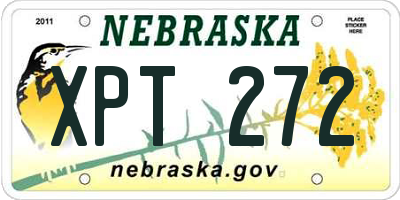 NE license plate XPT272