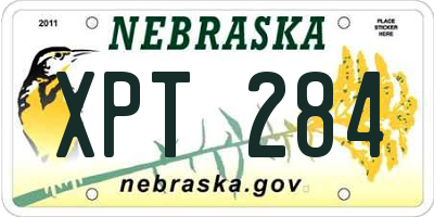 NE license plate XPT284