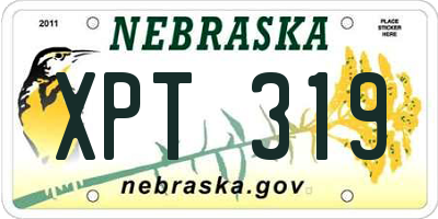 NE license plate XPT319