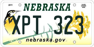 NE license plate XPT323