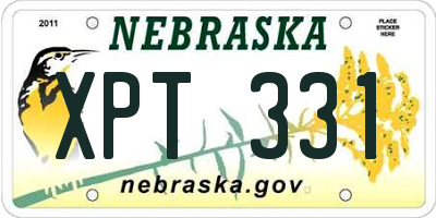 NE license plate XPT331