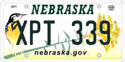 NE license plate XPT339