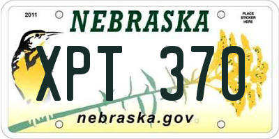 NE license plate XPT370