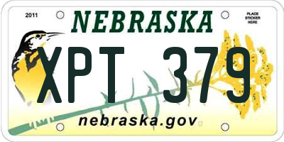 NE license plate XPT379