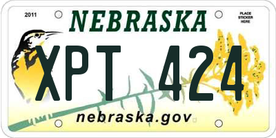 NE license plate XPT424