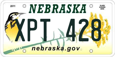NE license plate XPT428