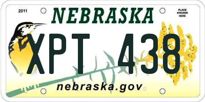 NE license plate XPT438