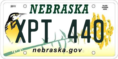 NE license plate XPT440