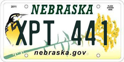 NE license plate XPT441