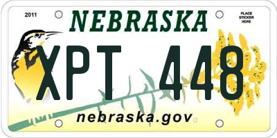 NE license plate XPT448