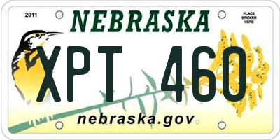 NE license plate XPT460