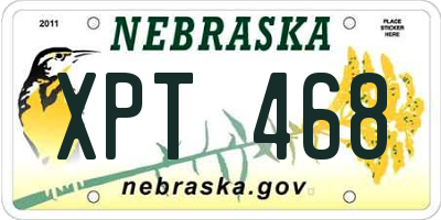 NE license plate XPT468