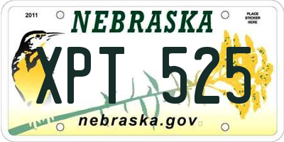NE license plate XPT525