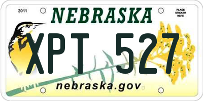 NE license plate XPT527