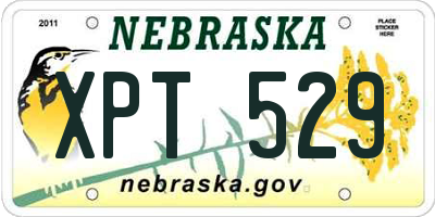 NE license plate XPT529
