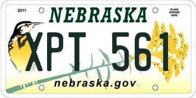 NE license plate XPT561