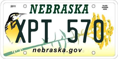 NE license plate XPT570